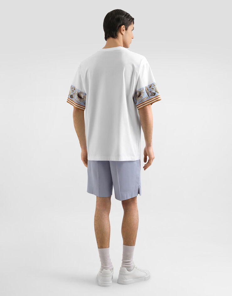 Dolce & Gabbana jersey t-shirt with print White G8SB2TG7PJO