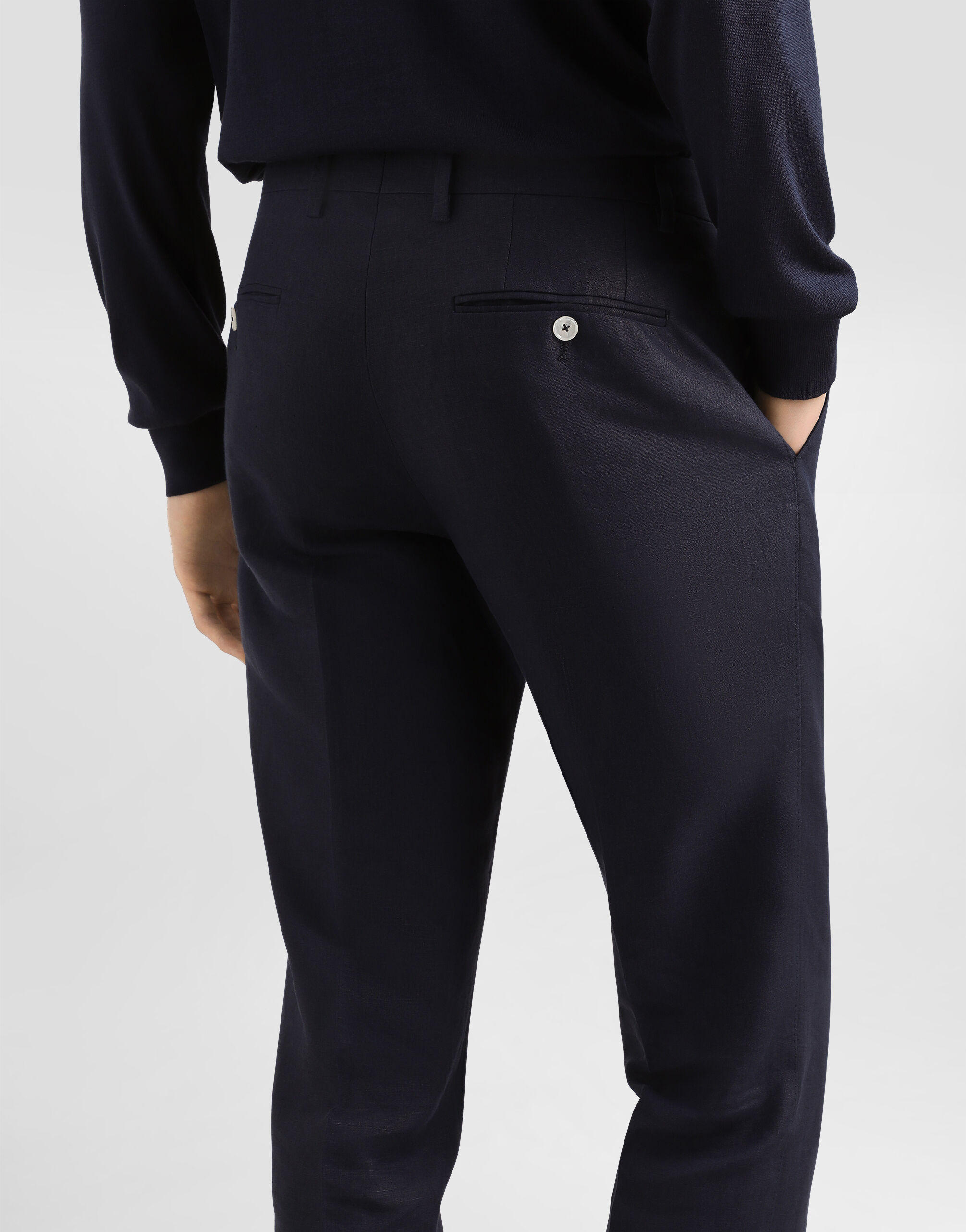 ブルーのメンズ テーラード リネン パンツ | Dolce&Gabbana®