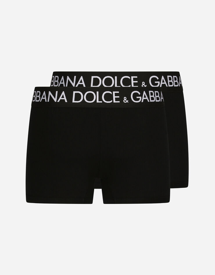 Dolce & Gabbana Two-pack cotton jersey boxers Black M9D70JONN97