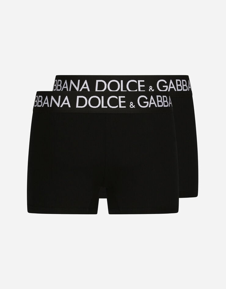 Dolce & Gabbana Bi-pack boxer jersey cotone bielastico Black M9D70JONN97