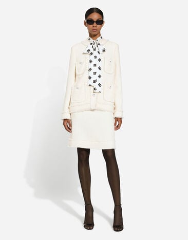 Dolce & Gabbana قميص شارميوز بطبعة شعار DG عليه بالكامل يضعط F5Q44TFSA4I