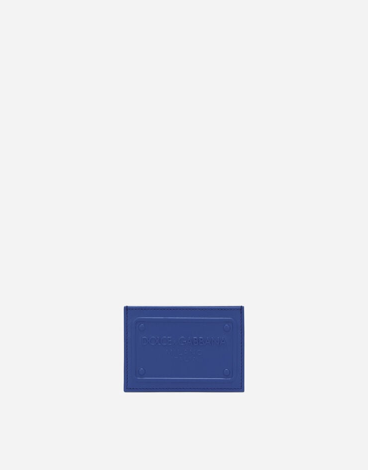 Dolce & Gabbana Кредитница из телячьей кожи с рельефным логотипом синий BP3239AG218