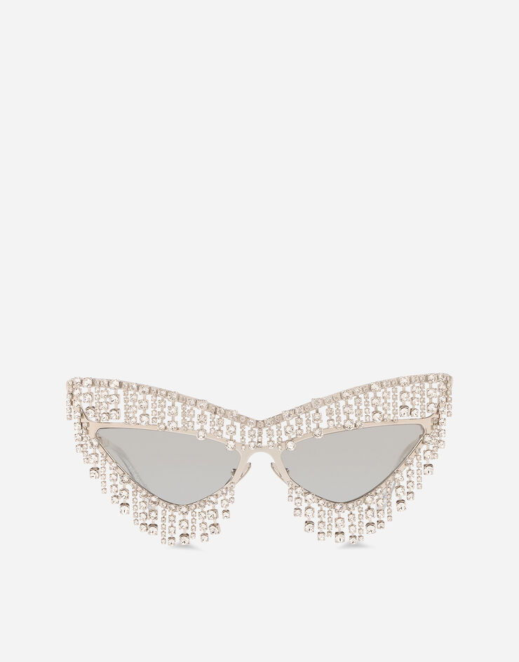 Dolce & Gabbana Crystals' rain sunglasses シルバー VGCRRNVIB03