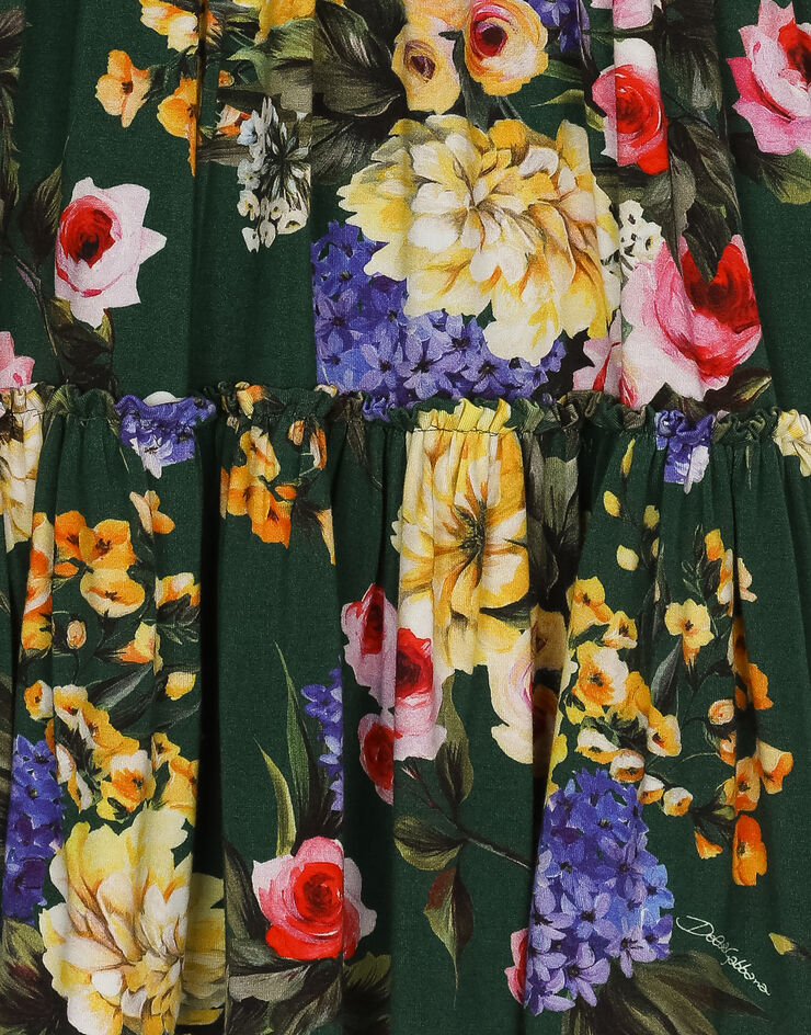Dolce & Gabbana 花园印花平纹针织连衣裙 版画 L5JD7VFSG8T