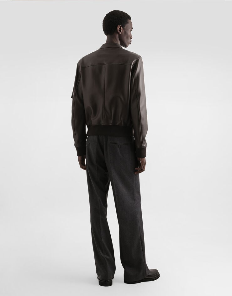 Dolce & Gabbana Plongé lambskin jacket Brown G9BPALHULW9