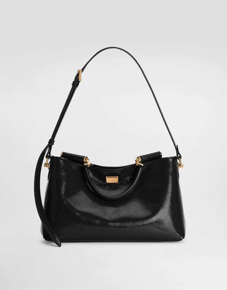 Dolce & Gabbana Medium Vittoria calfskin handbag Black BB7896AZ000