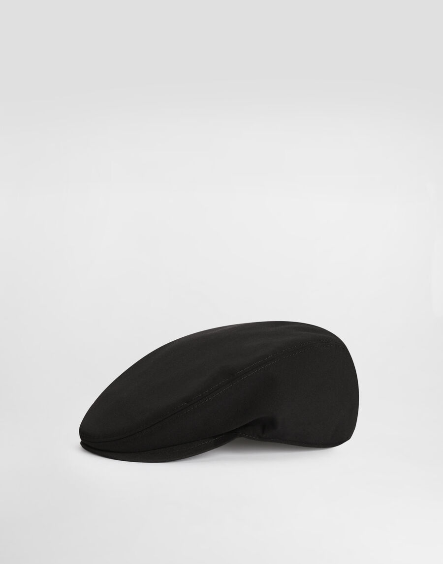 Wool poplin flat cap