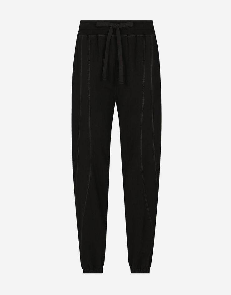 ブラックのメンズ Dolce&Gabbanaプリント ジャージー ジョギングパンツ 