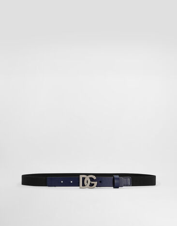 Dolce & Gabbana Cinturón elástico con logotipo DG Azul EC0076AQ616