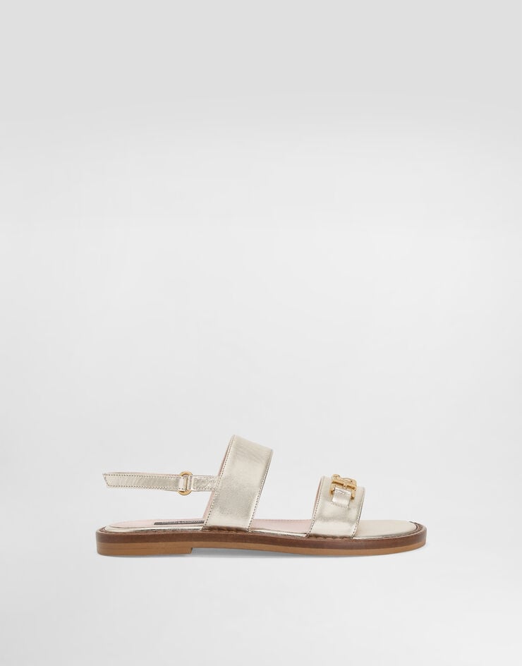 Dolce & Gabbana Laminated nappa leather sandals Dolce & Gabbana Laminated nappa leather sandals Grey D11374AJ133