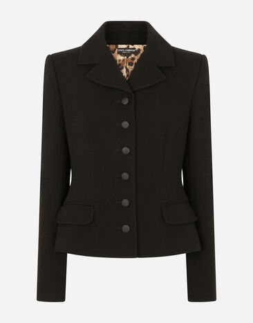 Dolce & Gabbana 初剪羊毛单排扣夹克 黑 BB6002AI413