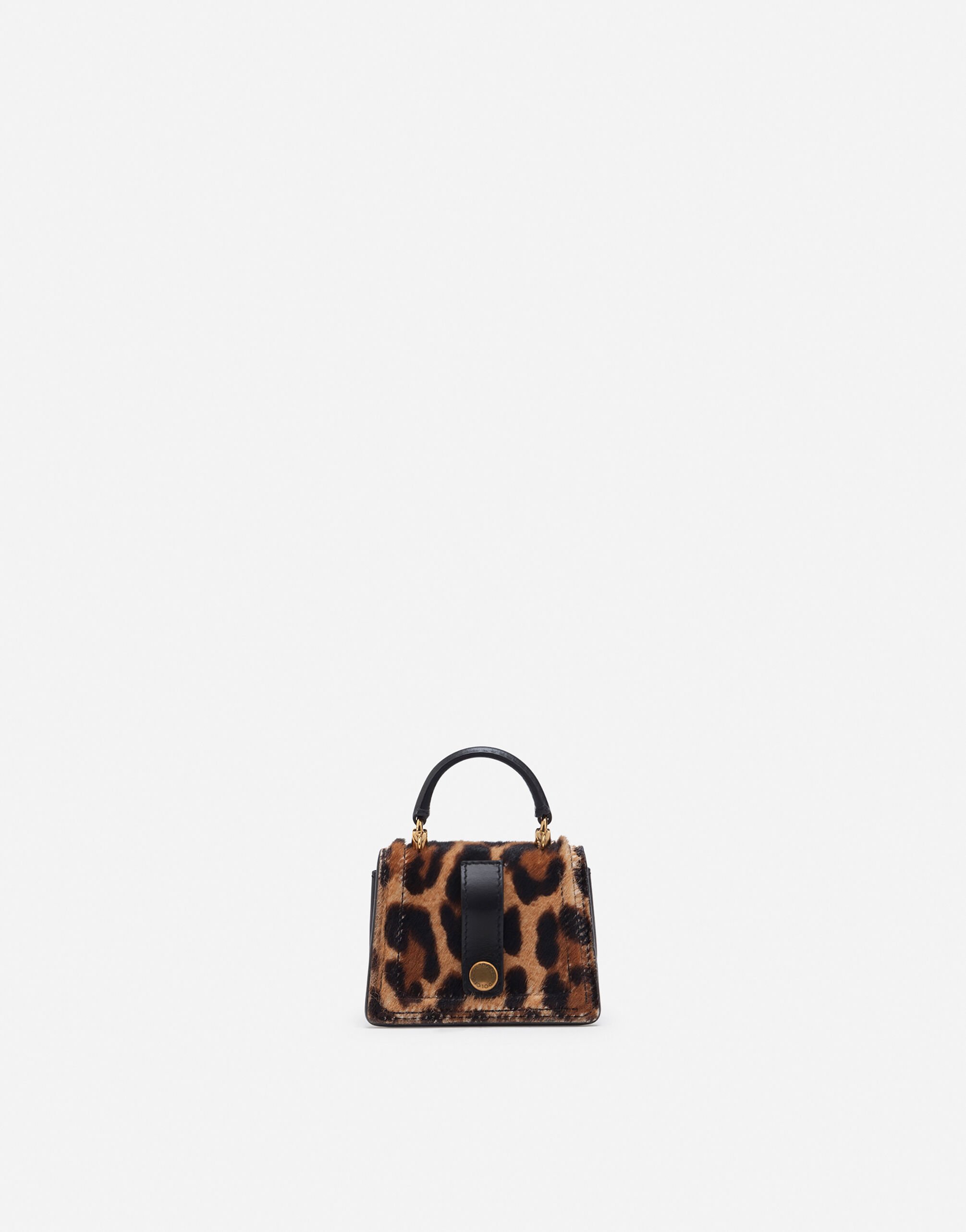 Devotion micro bag in leopard print pony hair