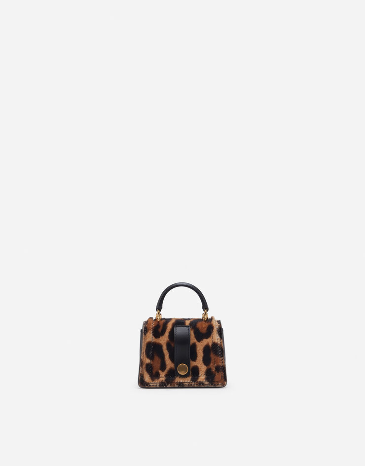 Dolce & Gabbana Devotion micro bag in leopard-print pony hair 动物印花 BI1400AX663