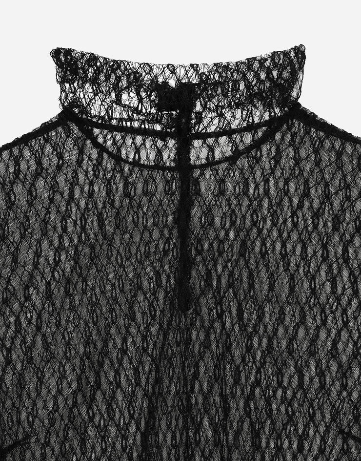 Dolce & Gabbana Blusa de malla Negro F7AI7TILMBD