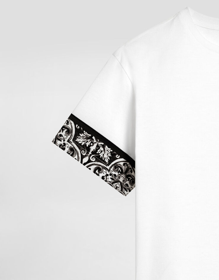 Dolce & Gabbana T-shirt en jersey à imprimé majoliques Multicolore L4JTISG7O9G