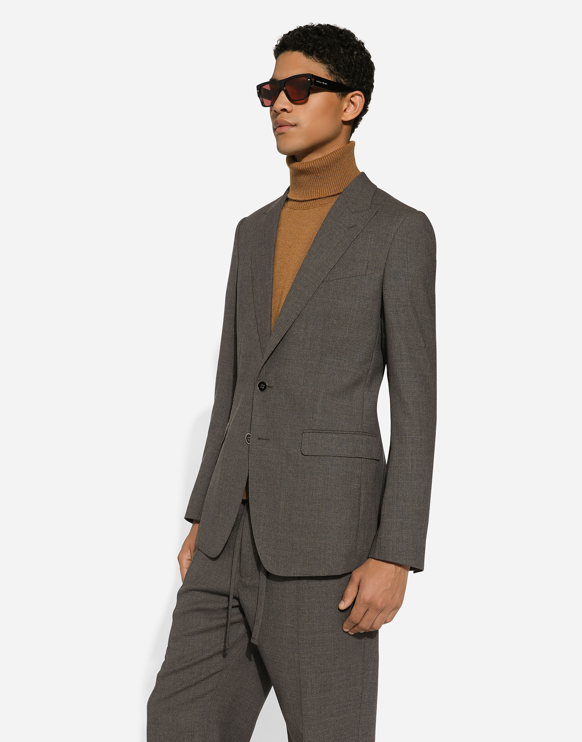 Single-breasted wool Taormina-fit jacket in Grey for Men