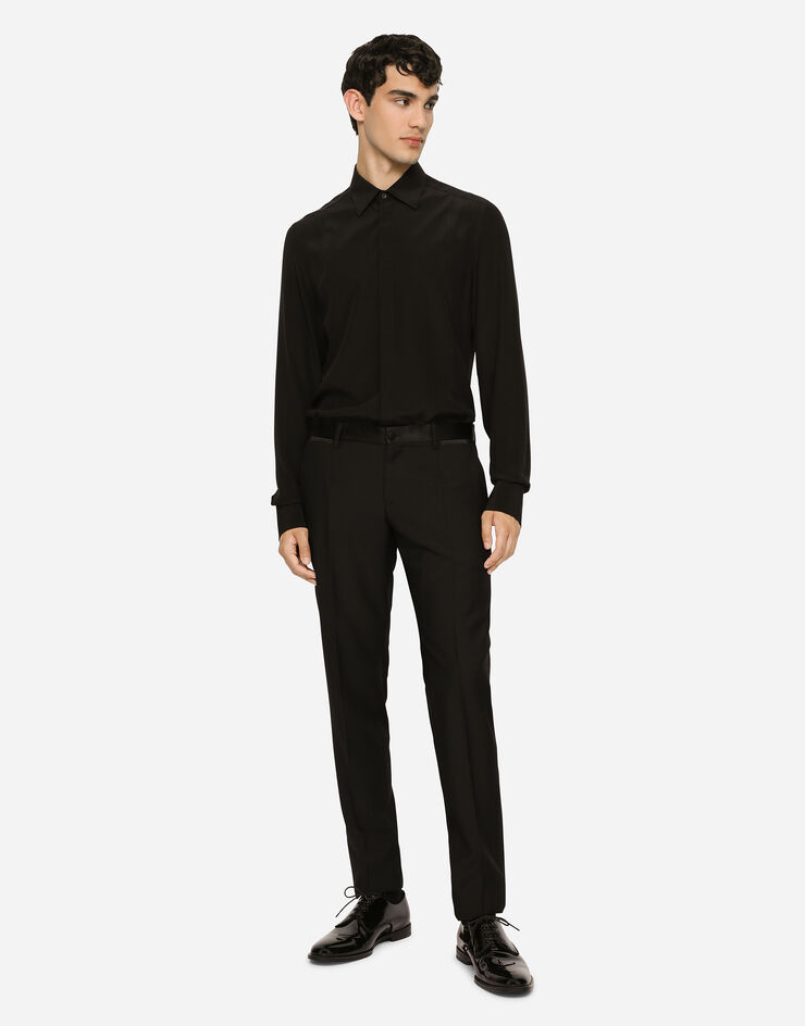Dolce & Gabbana Wool tuxedo pants Negro GYA5MTFU2OX