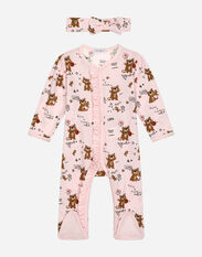 Dolce & Gabbana 2-piece gift set in baby leopard-print jersey Pink L2JG21G7G4C