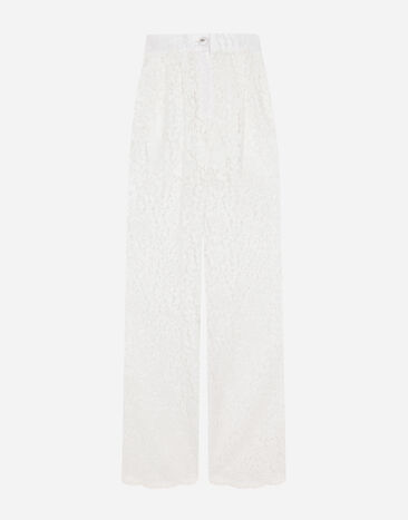 Dolce & Gabbana Flared floral cordonetto lace pants Gold WEN6P6W1111