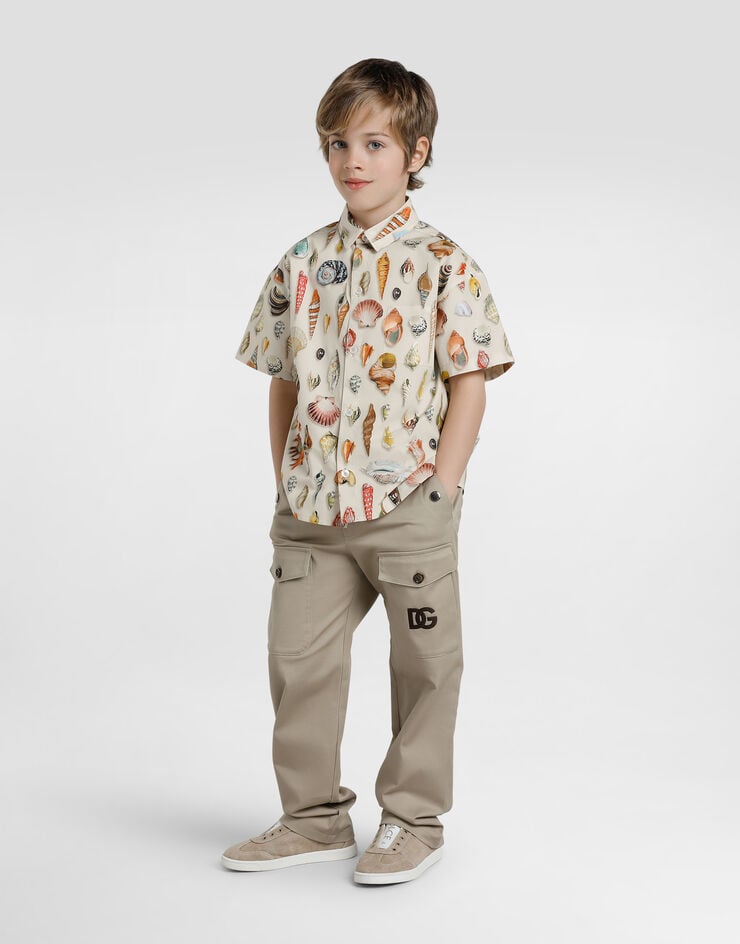 Dolce & Gabbana Shell-print poplin shirt Multicolor L44S52HS5TS