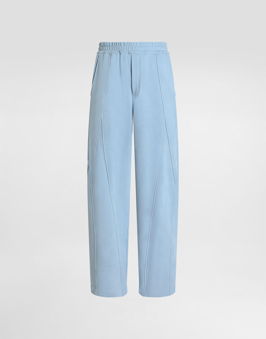 Treated jersey trousers