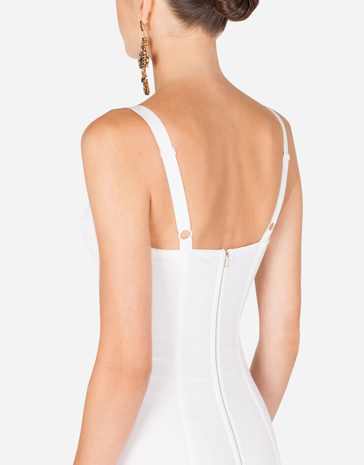 Dolce & Gabbana Shaper corset bodysuit in lace and jacquard WHITE F7R30TG9798