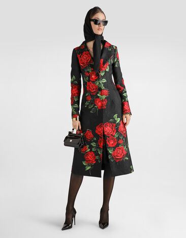 Dolce & Gabbana Rose-print brocade coat Dolce & Gabbana Rose-print brocade coat Multicolor F0Y60TFSTB4