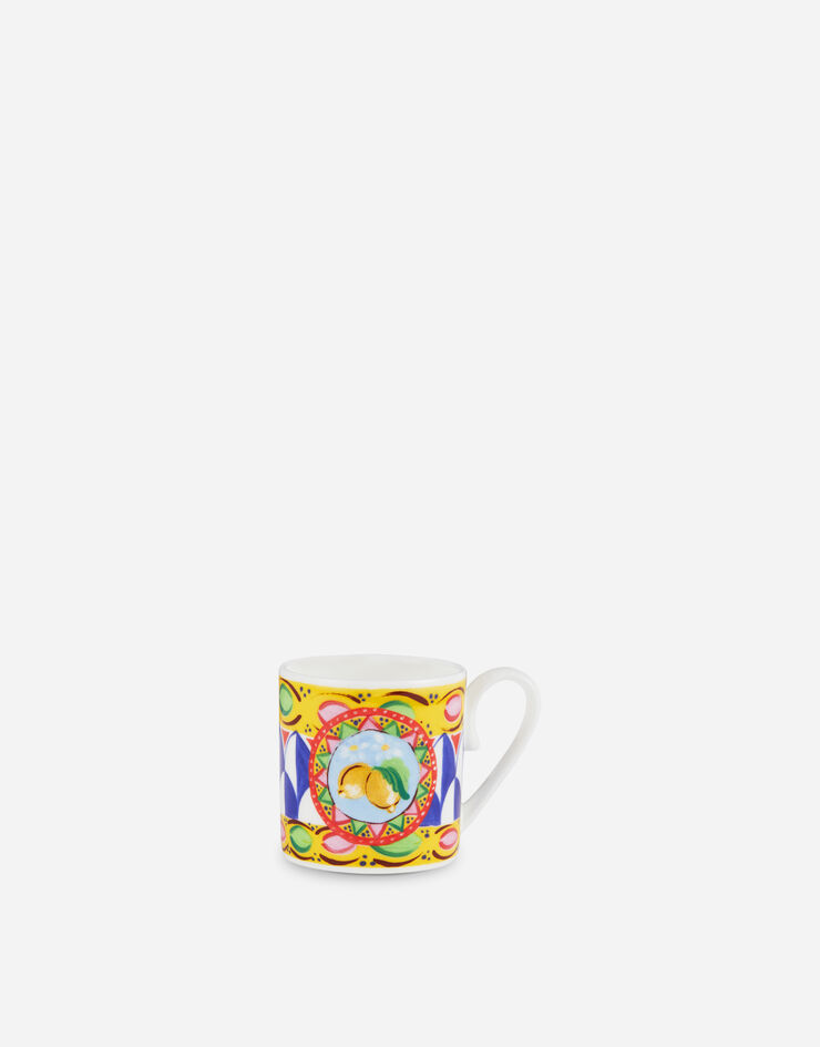 Dolce & Gabbana Taza de café con platillo de porcelana fina Multicolor TC0S01TCA07