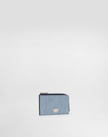 Dolce & Gabbana Nubuck denim card holder Denim BP3274AY520