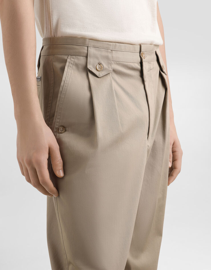 Dolce & Gabbana Gabardine trousers Beige GP13XTFUFL3