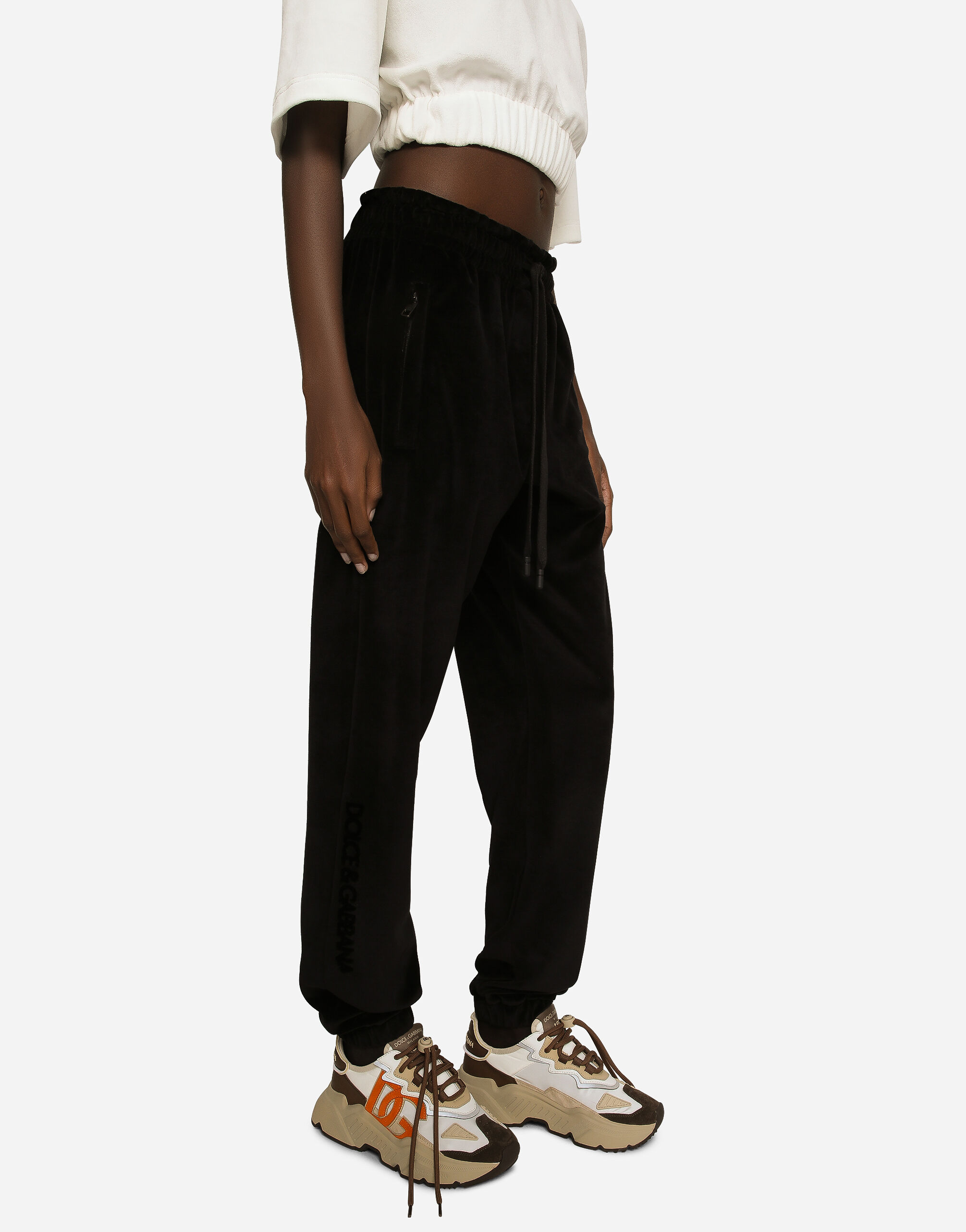 ブラックのウィメンズ Chenille jogging pants with