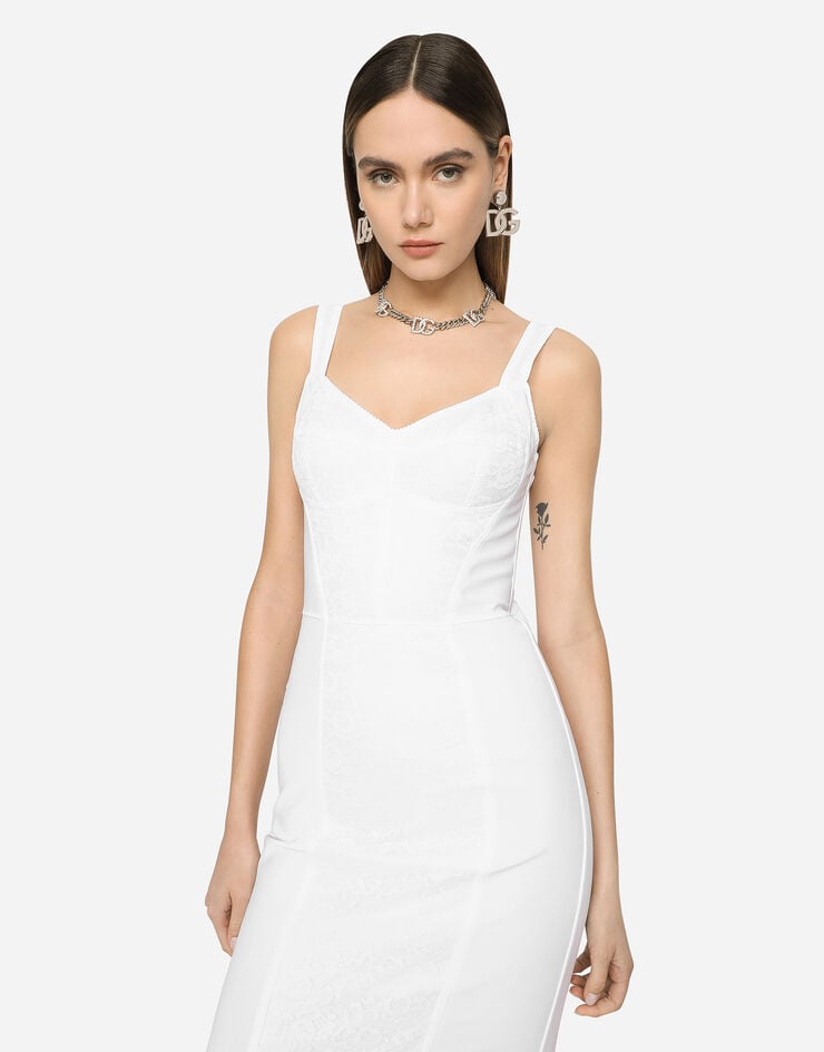 Dolce & Gabbana Vestido con corpiño corsetero Blanco F63G9TG9798