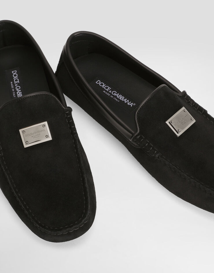 Dolce & Gabbana Split calfskin slipper Black A50735A0100