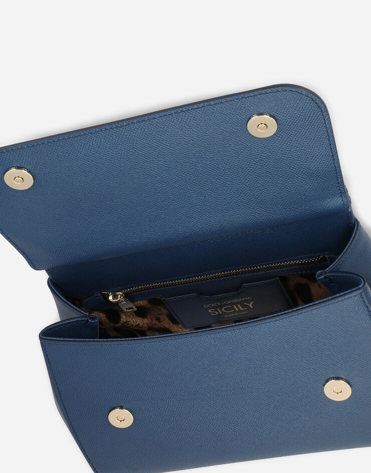 Dolce & Gabbana Sac à main Sicily grand format Bleu BB6002A1001