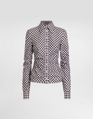 Dolce & Gabbana Cotton twill check shirt Multicolor F5T70TFQ5MY