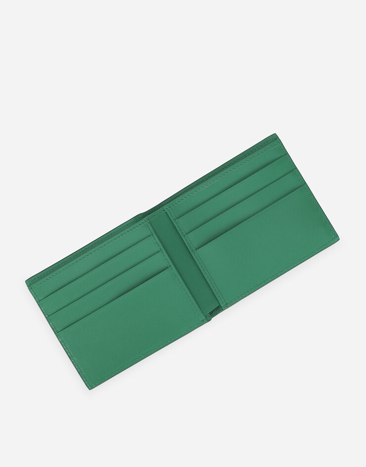 Dolce & Gabbana Складной бумажник из телячьей кожи с логотипом зеленый BP1321AN244
