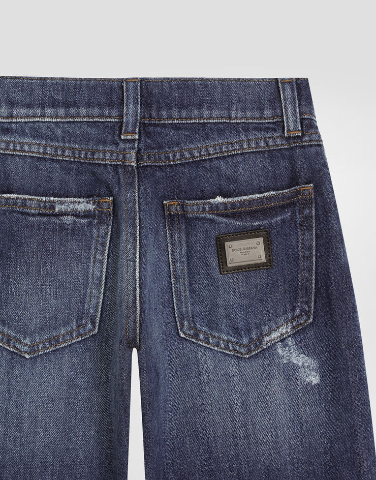 Dolce & Gabbana 5-pocket washed denim trousers Multicolor L42F88LDD53