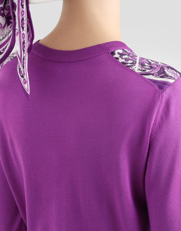 Dolce & Gabbana Majolica-print silk pullover Multicolor FXX31TJBSJF