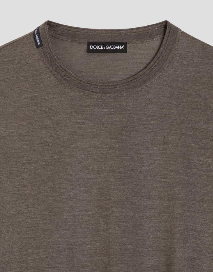 Dolce & Gabbana T-shirt en soie Dolce & Gabbana T-shirt en soie Multicolor G8TM4TFU75F