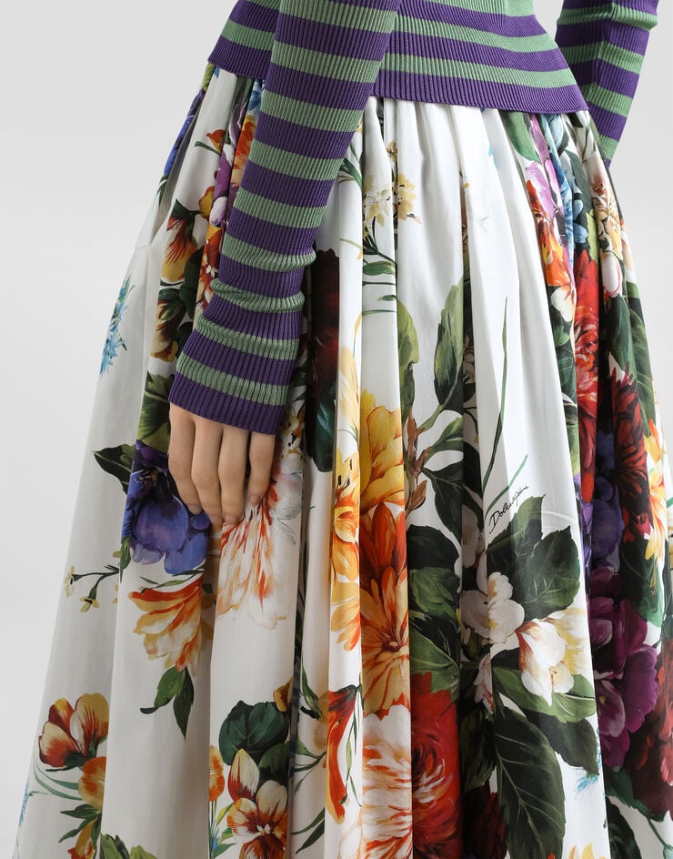 Dolce & Gabbana Rock mit Blumenbouquet-Print Drucken F4C6QTHS5TR