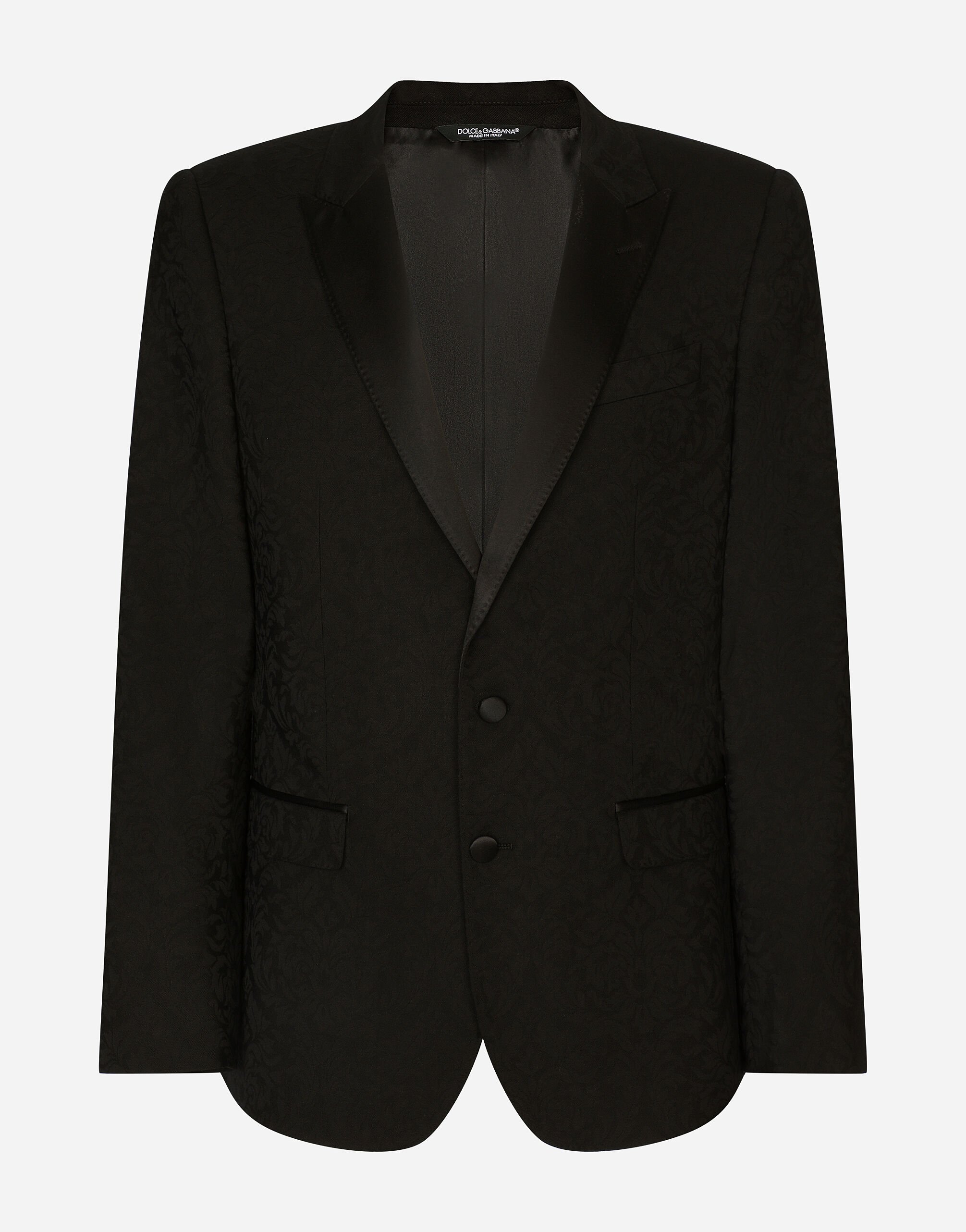 Dolce & Gabbana Wool jacquard Martini-fit tuxedo suit Multicolor G708RTFUTAT