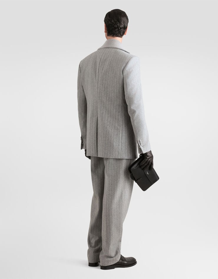 Dolce & Gabbana Martini single-breasted jacket in pinstripe flannel Multicolor G2VO2TFR23F