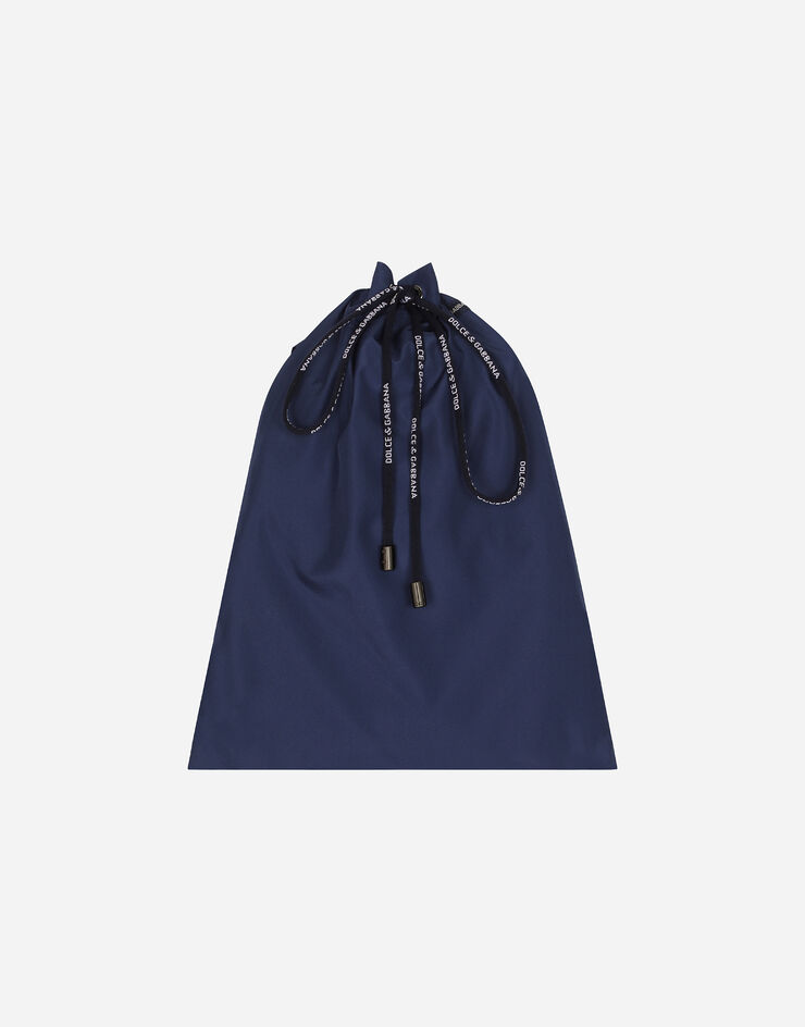 Dolce & Gabbana Bañador bóxer medio con placa con logotipo Bleu M4E45TONO06