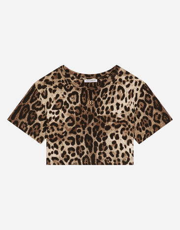 Dolce & Gabbana Leopard-print jersey T-shirt Animal Print L5JTKRG7H7Y