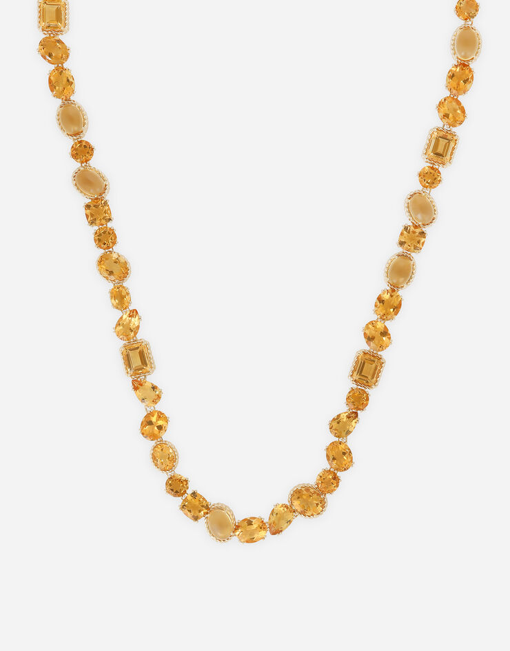 Dolce & Gabbana Anna necklace in yellow gold 18kt with citrines Gold WNQA2GWQC01