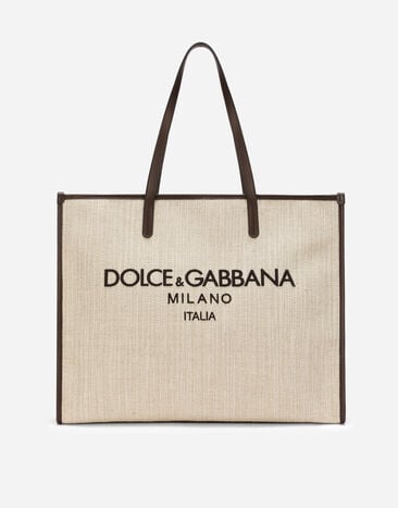 Dolce & Gabbana Großer Shopper aus strukturiertem Canvas Drucken BM2259AQ061