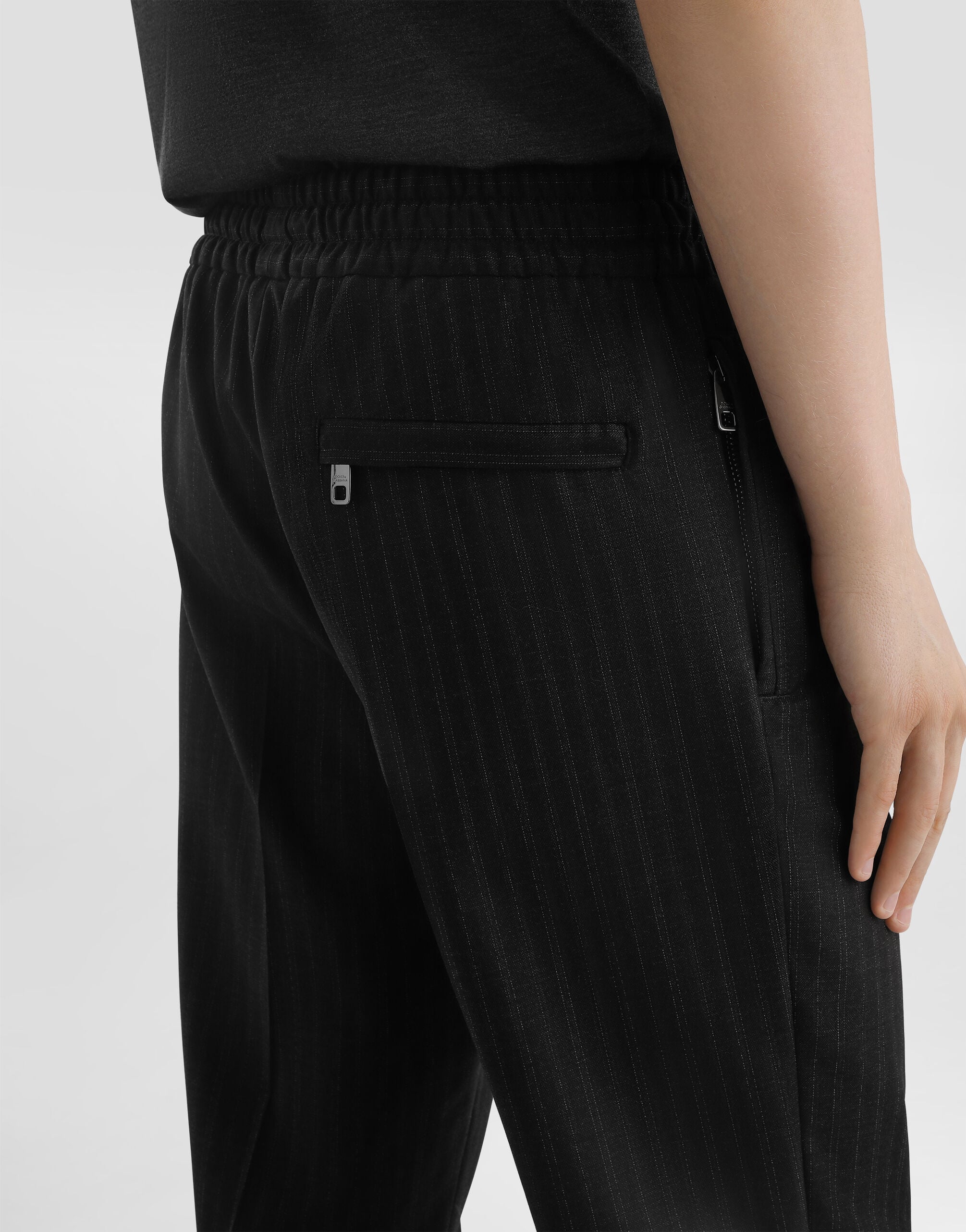 Tailored pinstripe jogging trousers in Multicolor for Men