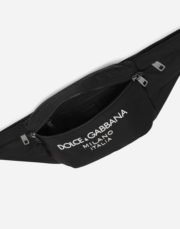 Dolce & Gabbana Поясная сумка из нейлона с прорезиненным логотипом черный BM2194AG182