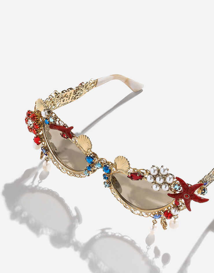 Dolce & Gabbana نظارة شمسية كابري ذهبي VG2313VM25A