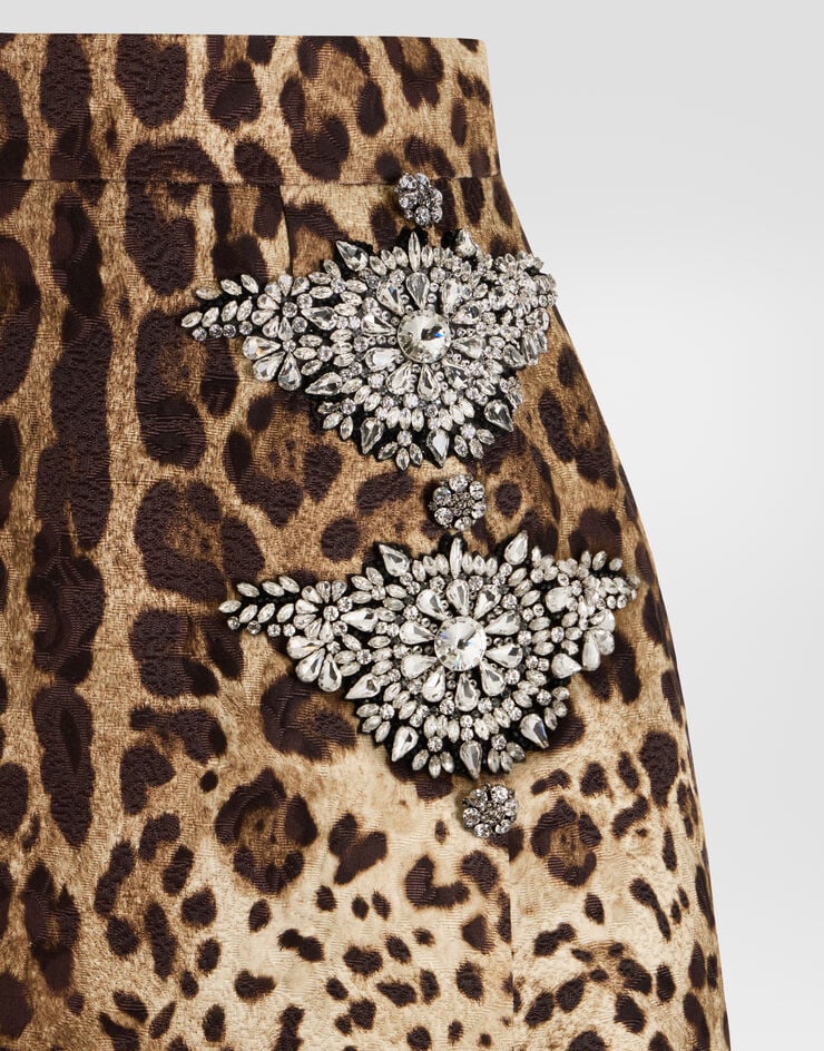Dolce & Gabbana Leo-print brocade skirt Dolce & Gabbana Leo-print brocade skirt Print F4C2EZFSTB3